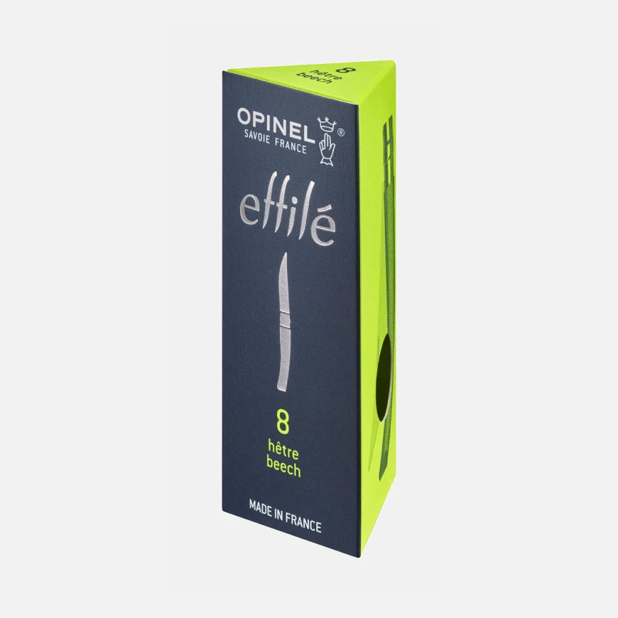 Opinel No.08 Beech Effilé - New version Stainless Steel Pocket Knive 002558