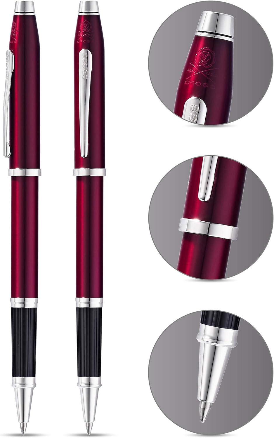 Cross Century II Translucent Plum Lacquer Refillable Gel Ink Rollerball Pen, Medium AT0085-114