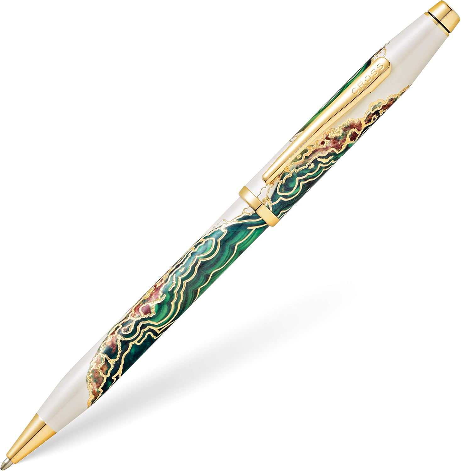 Cross Wanderlust Borneo Refillable Ballpoint Pen, Ballpoint Gold-Plated Appoinments AT0752-2