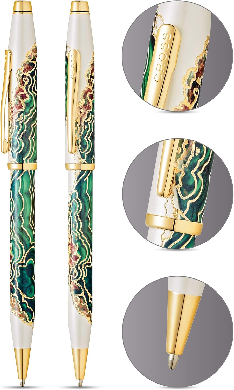 Cross Wanderlust Borneo Refillable Ballpoint Pen, Ballpoint Gold-Plated Appoinments AT0752-2