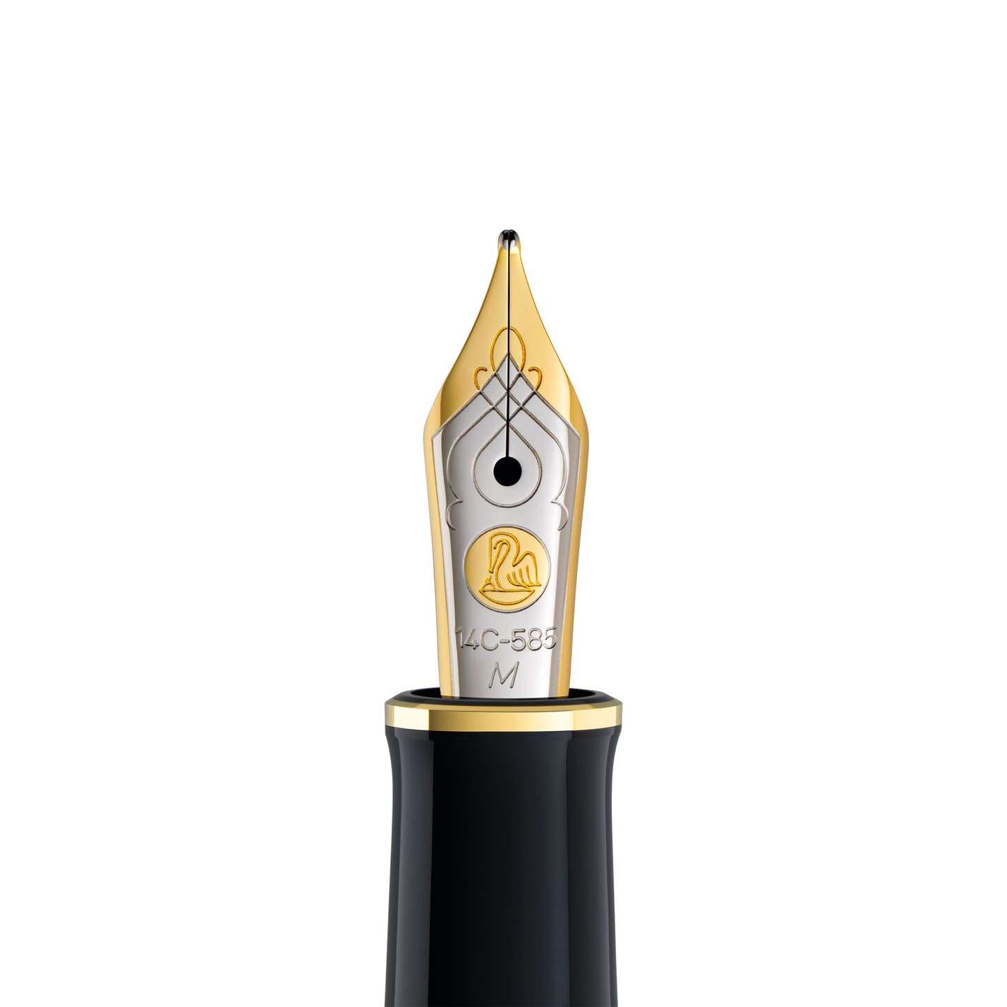 Pelikan M400 Souveraen Black/Red Fountain Pen With Gold, Medium 904920