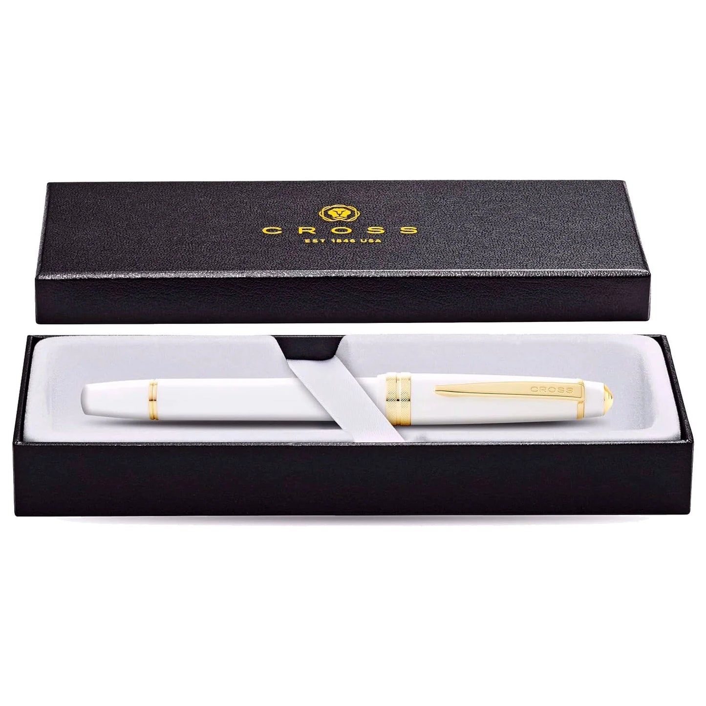 Cross Bailey Light Polished White Resin and Gold Tone Rollerball Pen AT0745-10