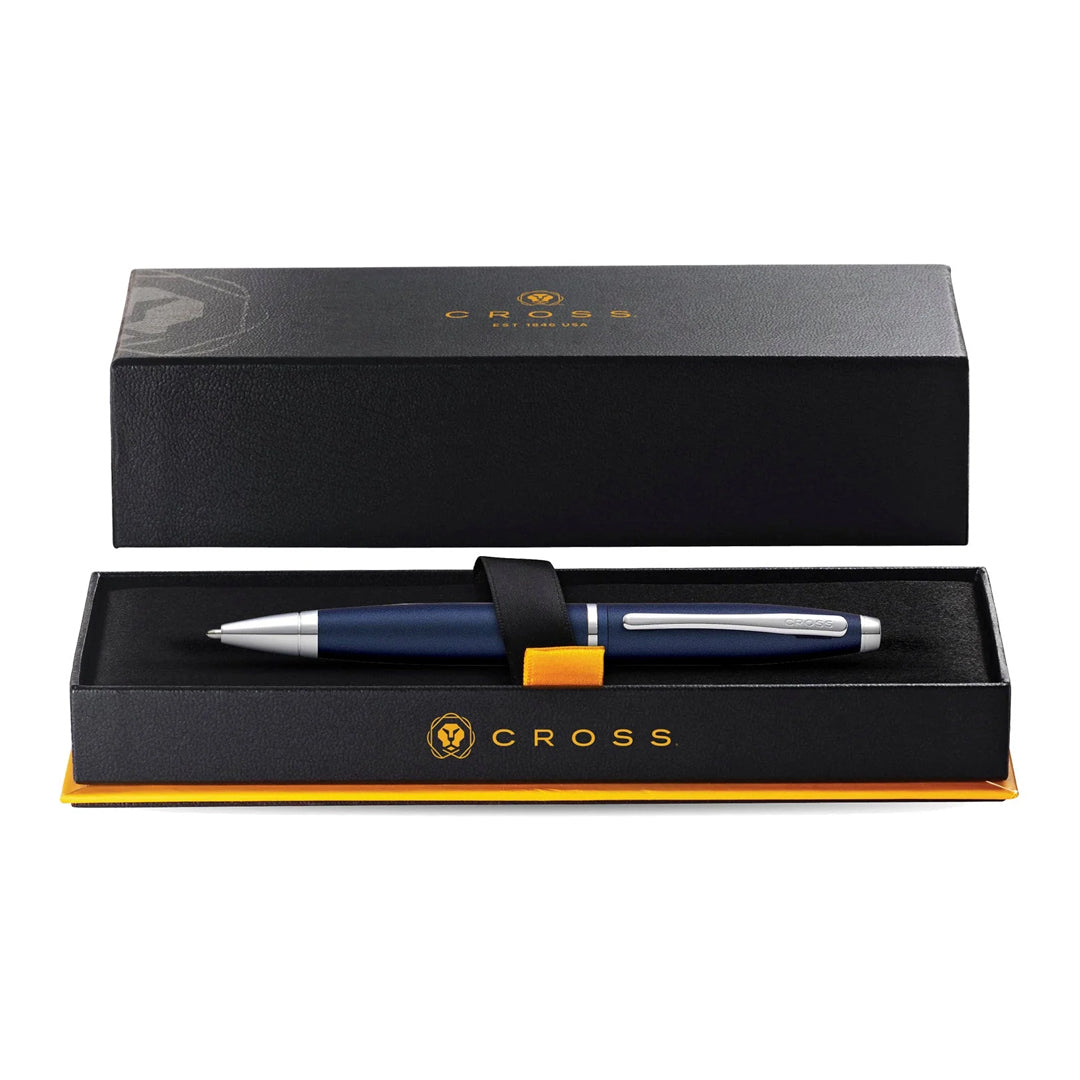 Cross Calais Matte Metallic Midnight Blue Ballpoint Pen AT0112-18