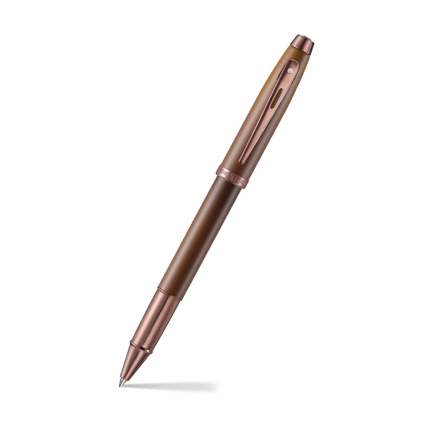 Sheaffer 100 9374 Coffee Edition Matt Brown Rollerball Pen with Regal Brown PVD Trims E1937451
