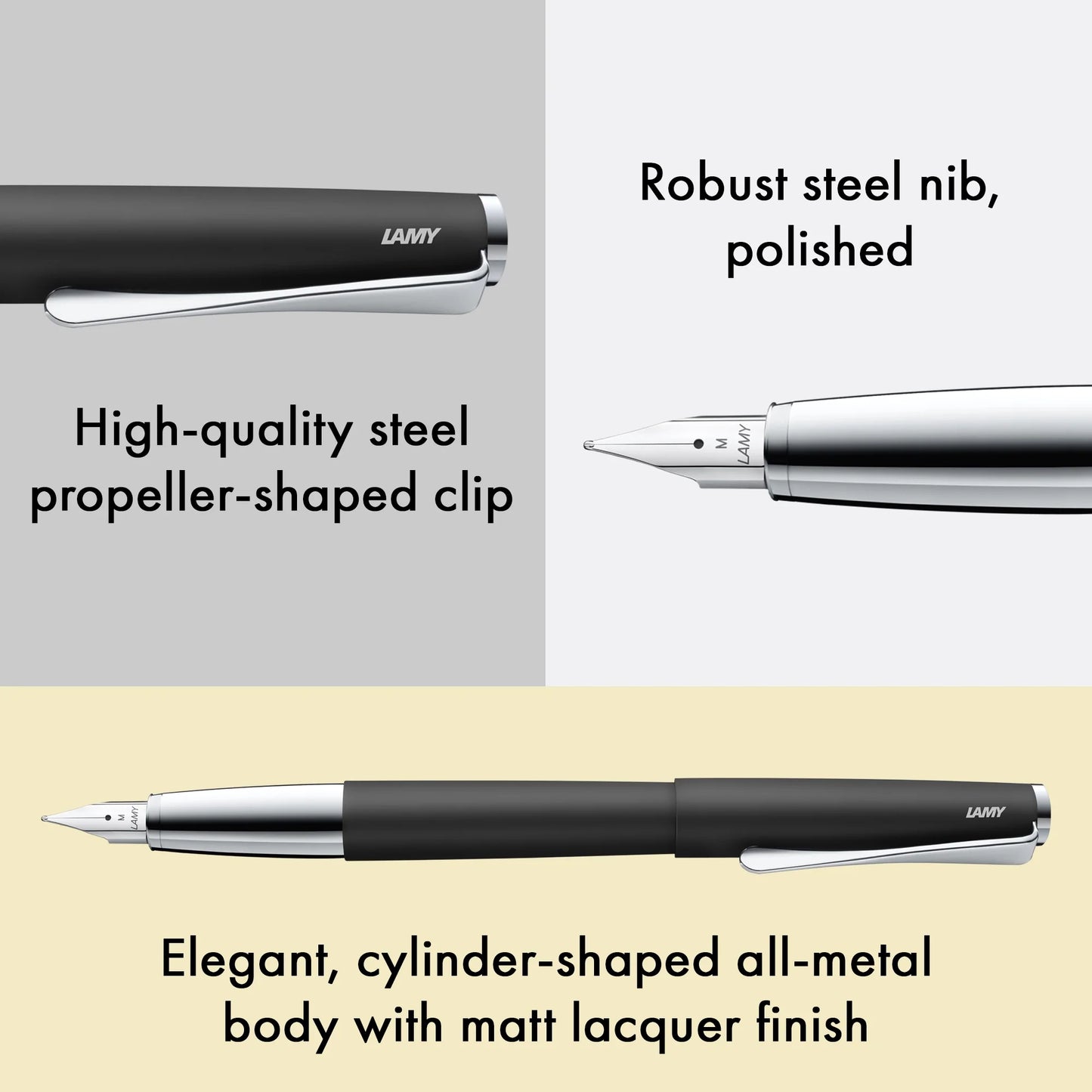 Lamy Studio Fountain Pen F, black 4000448