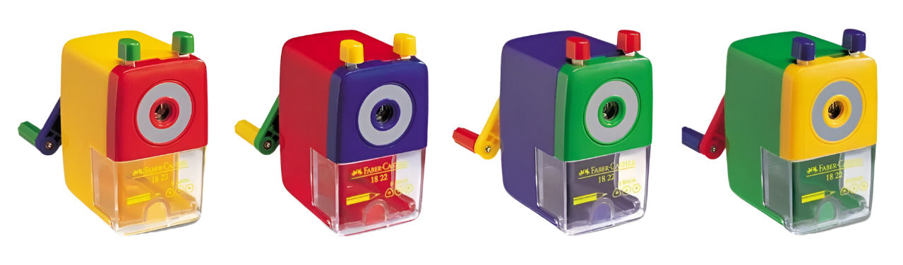 FABER CASTELL Handle Pencil Sharpener 18 22 Big size (Color Random) 182207