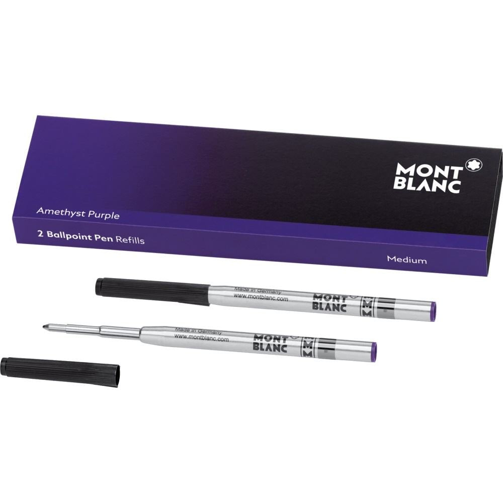 Montblanc 2 Ballpoint Refills, Amethyst Purple - Medium 128218