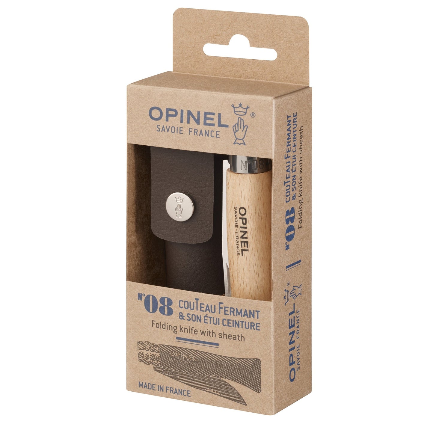 Opinel No.08 Stainless Steel Folding Knife 001089
