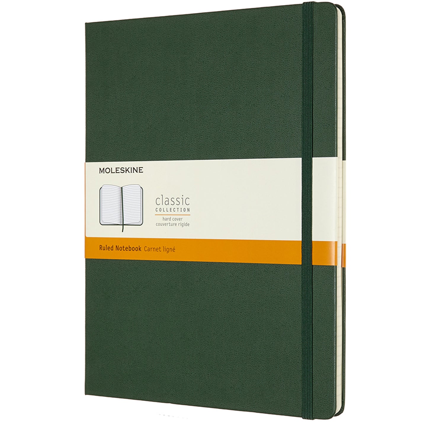 Moleskine Notebook XL Myrtle Green Hard Cover Ruled QP090K15