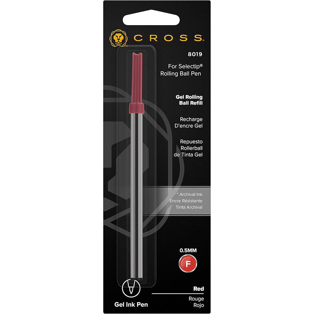 Cross Cross Gel Rollerball Pen Refill - Red Fine (0.5MM) 8019