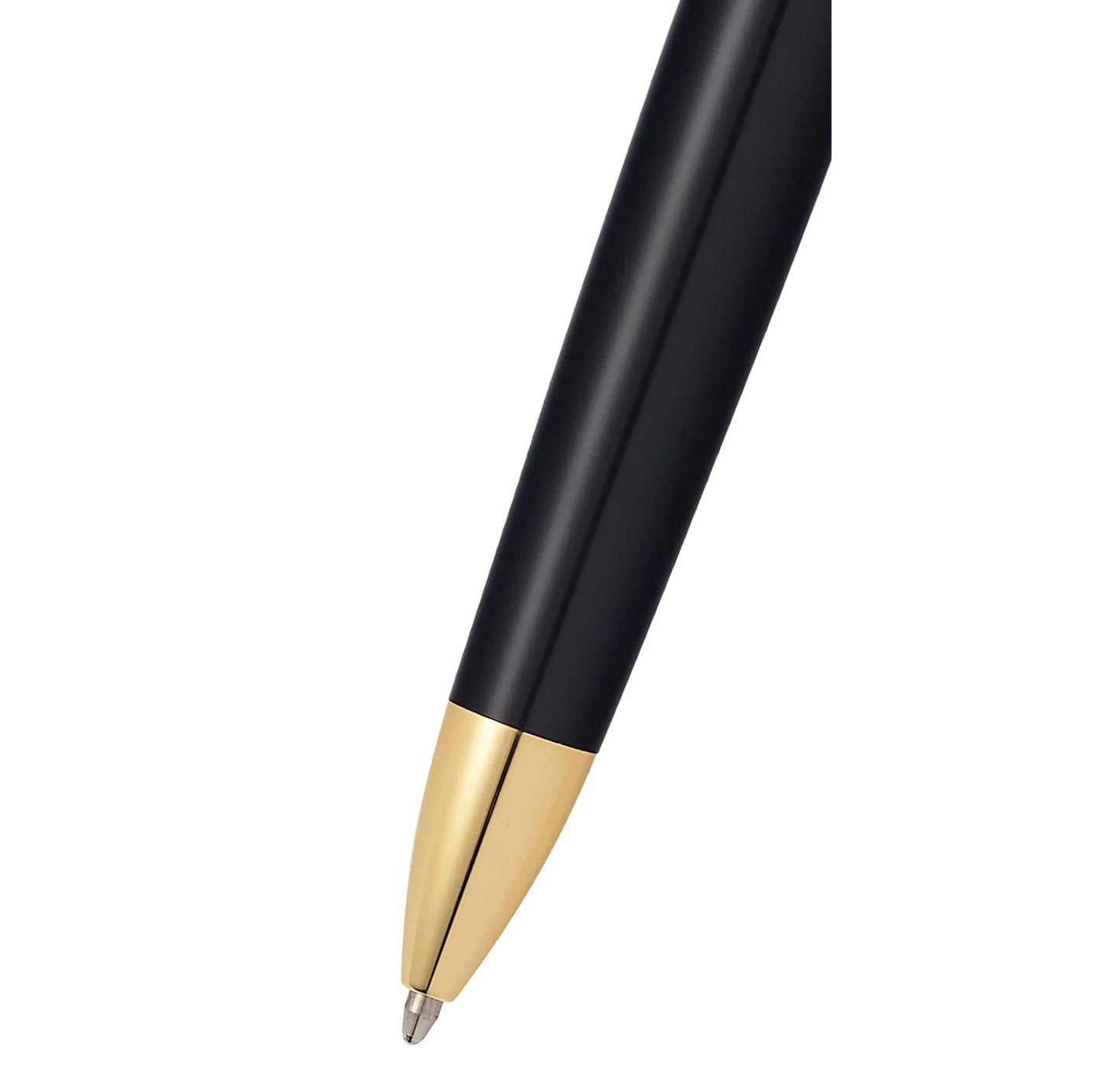 Cross Townsend Classic Black Lacquer Gold Trim Ballpoint Pen 572TW