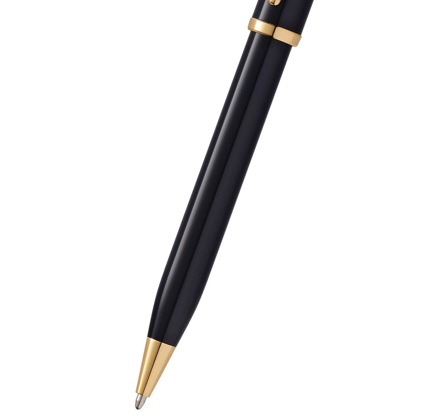 Cross Century II Classic Ballpoint Pen Black Lacquer Gold Trim 412WG-1