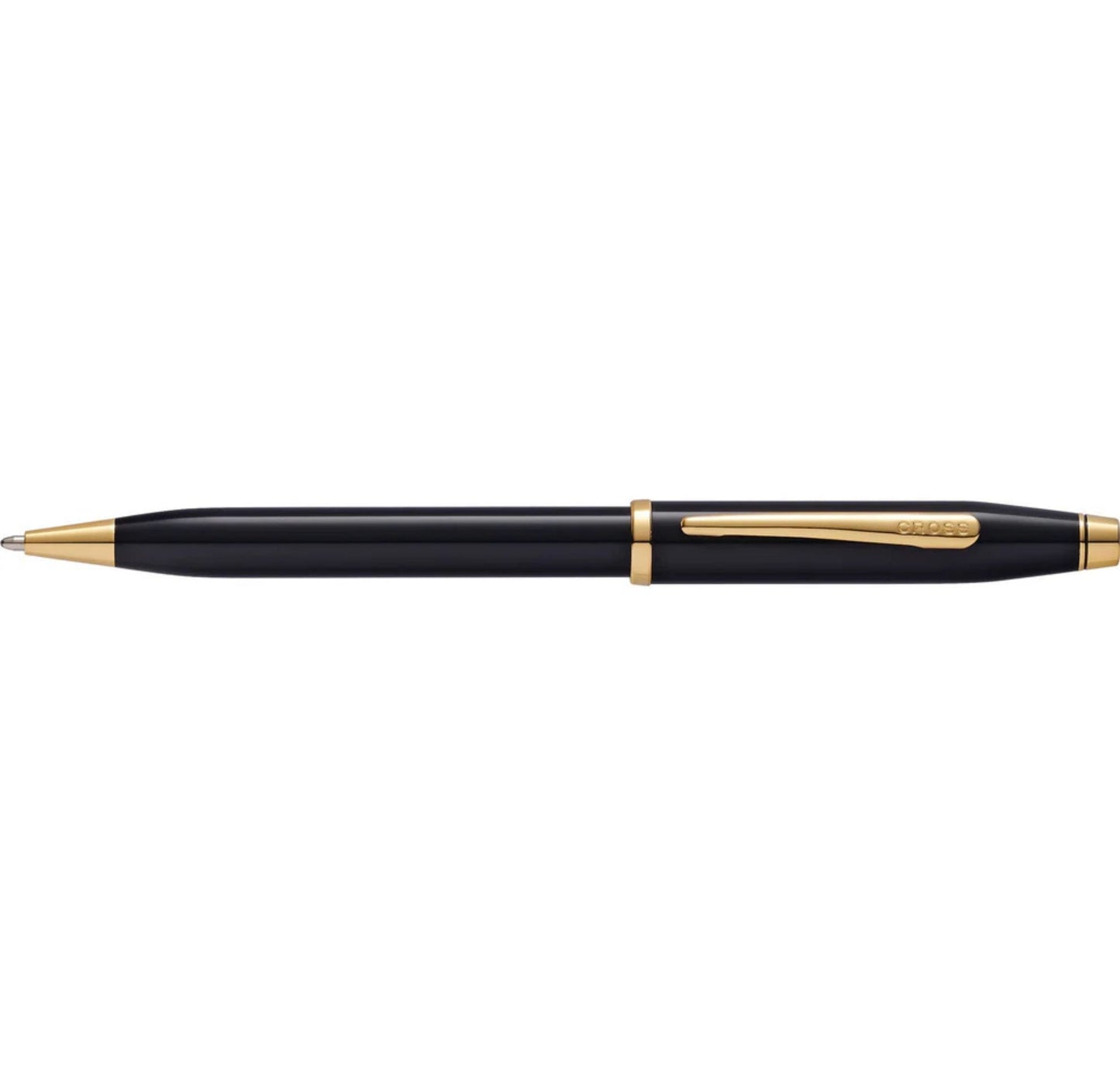 Cross Century II Classic Ballpoint Pen Black Lacquer Gold Trim 412WG-1