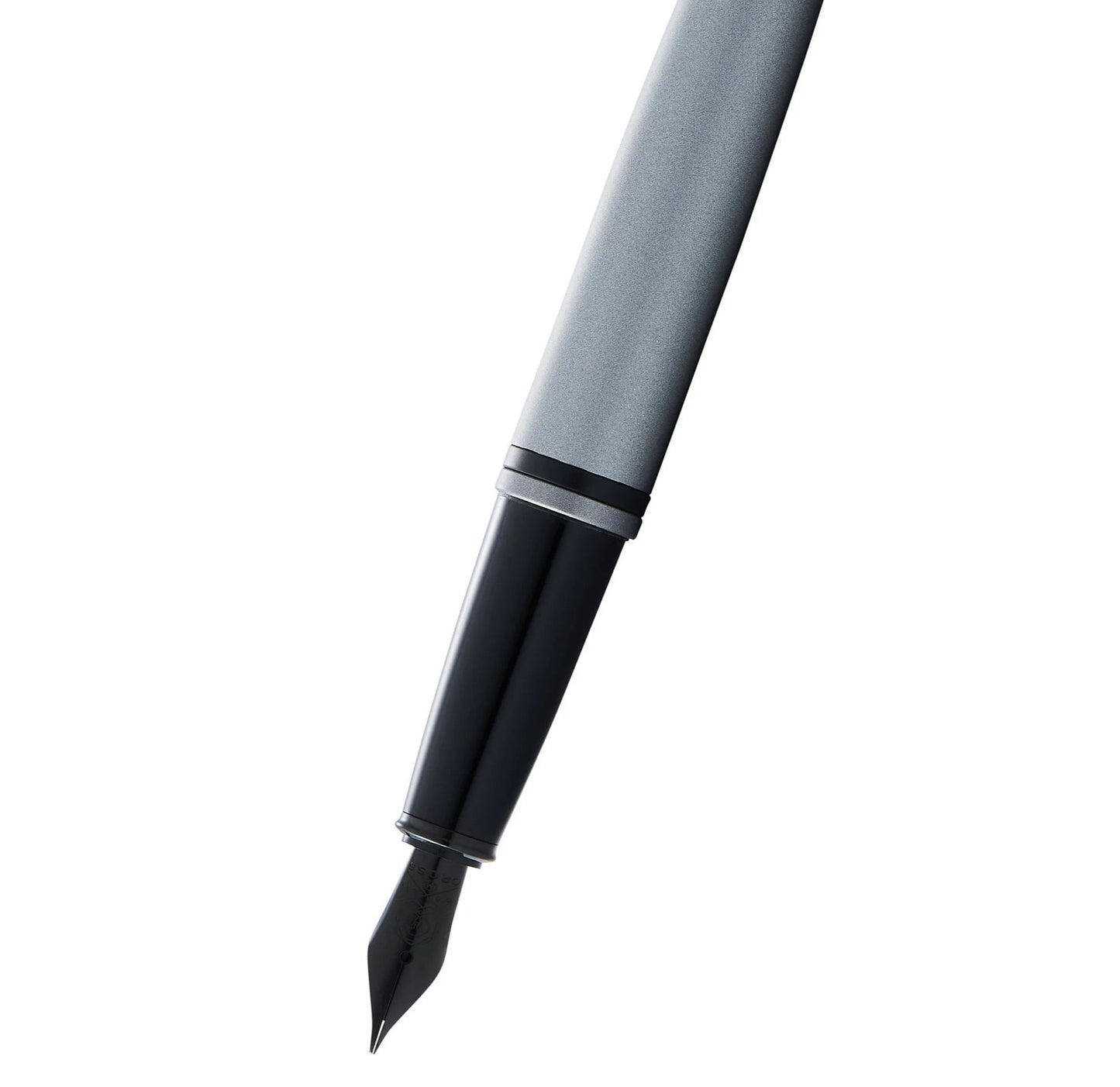 Cross Calais™ Matte Gray and Black Lacquer Stainless Steel Medium Nib Fountain Pen AT0116-26MJ