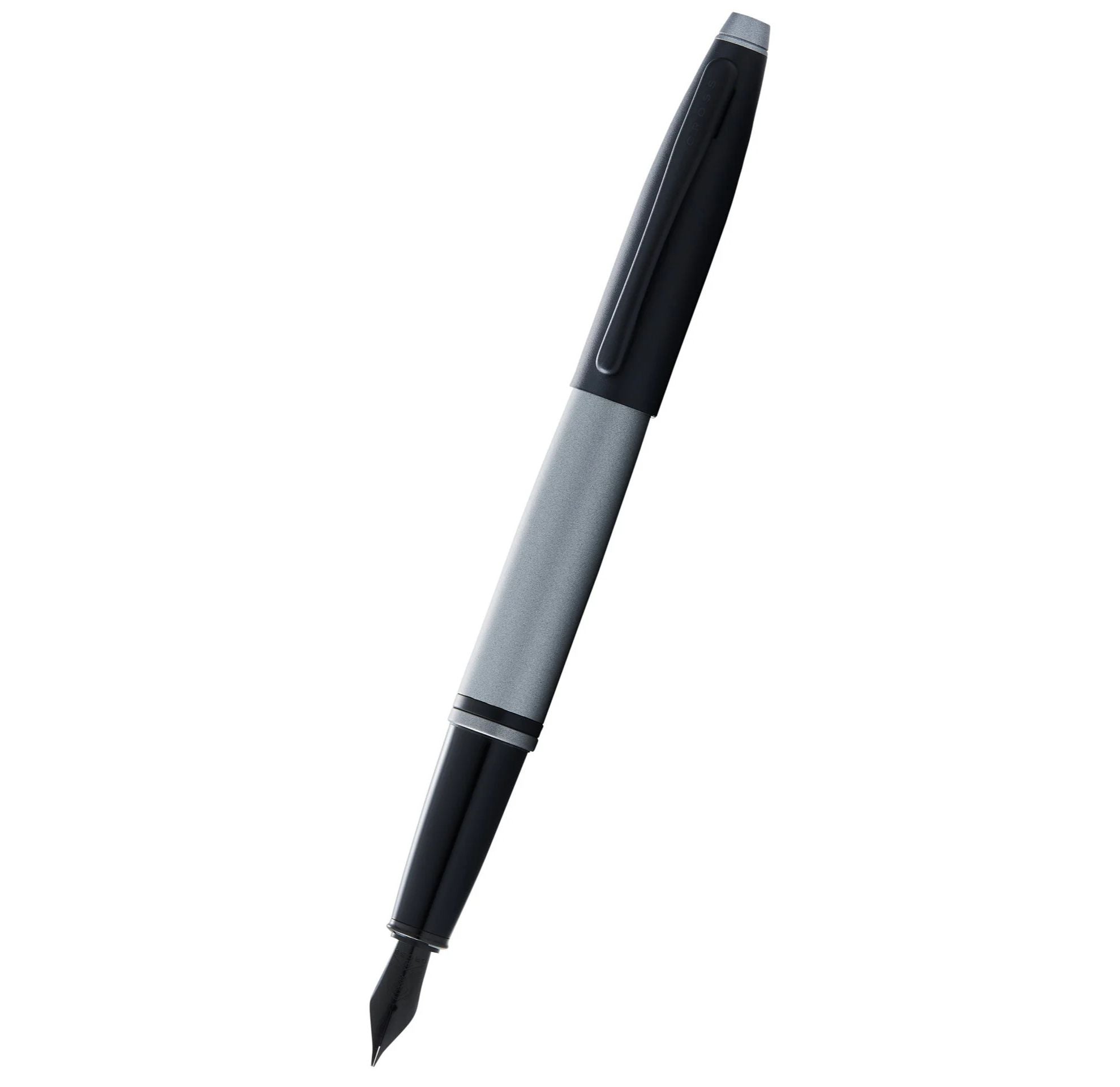 Cross Calais™ Matte Gray and Black Lacquer Stainless Steel Medium Nib Fountain Pen AT0116-26MJ