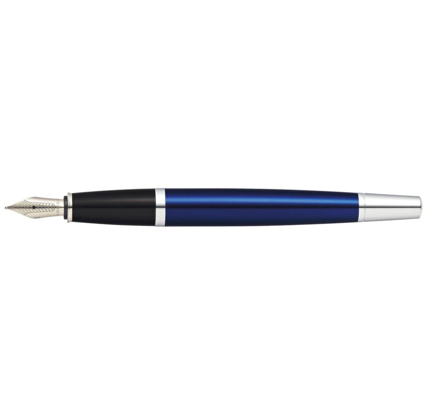 Cross Bailey Blue Lacquer Stainless Steel Medium Nib Fountain Pen AT0456-12MS
