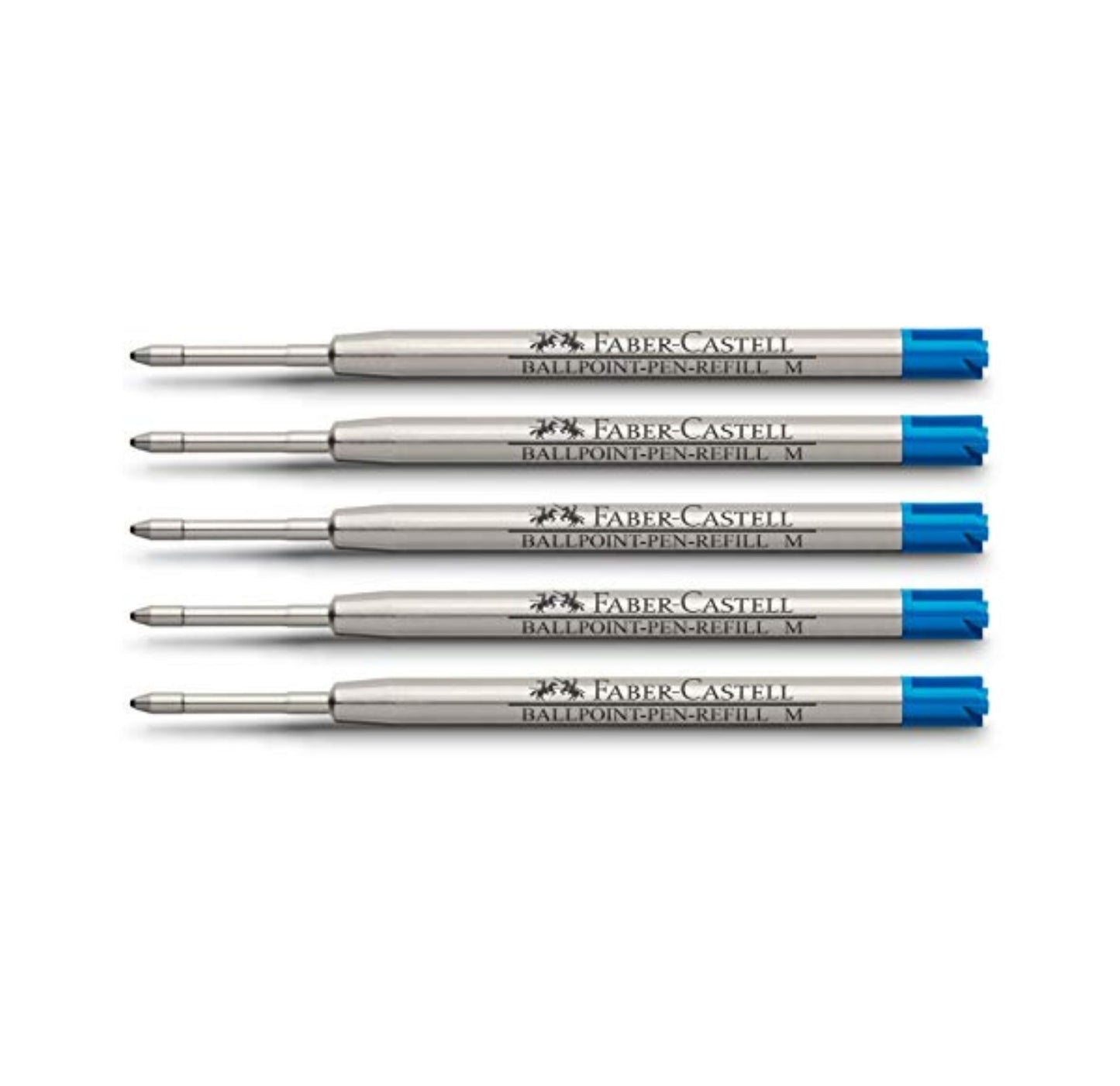 Faber-Castell 5X Ballpoint Pen Refill large-capacity, M, blue 148741-5