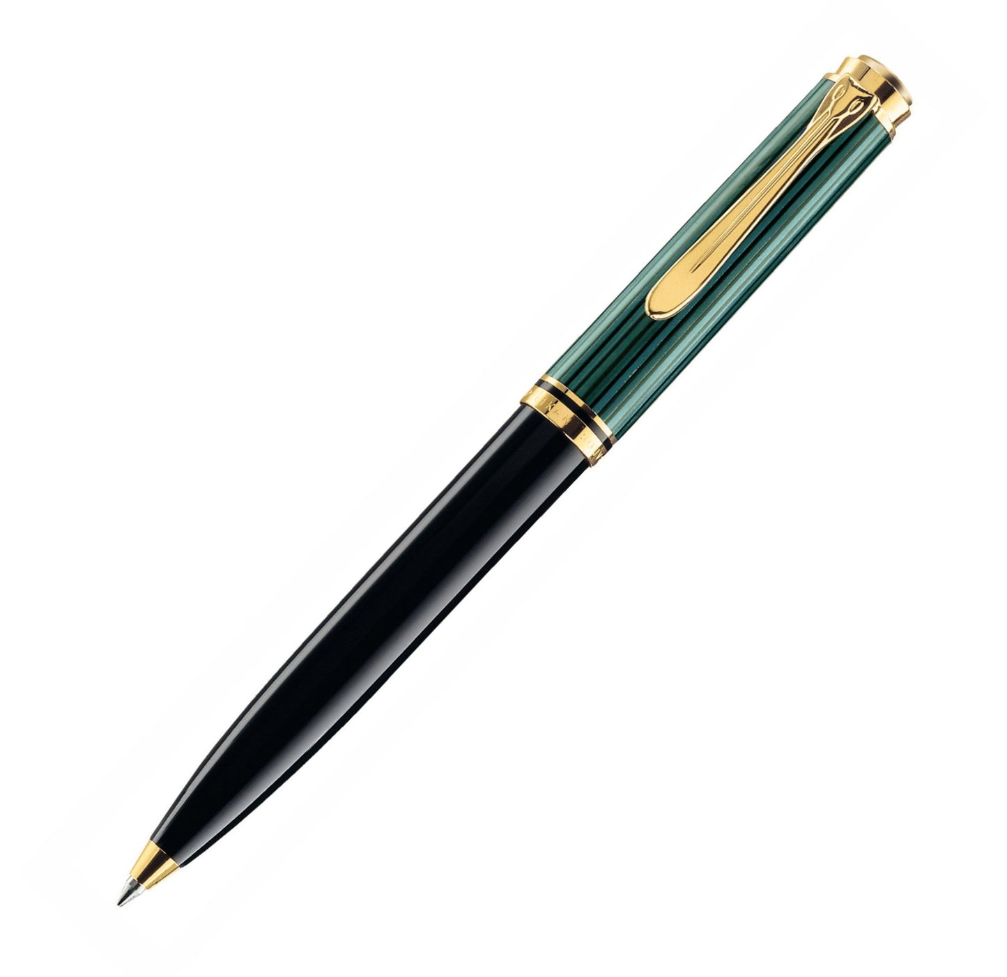 Pelikan K600 Souveraen Black/Green Ballpoint Pen With Gold 980086
