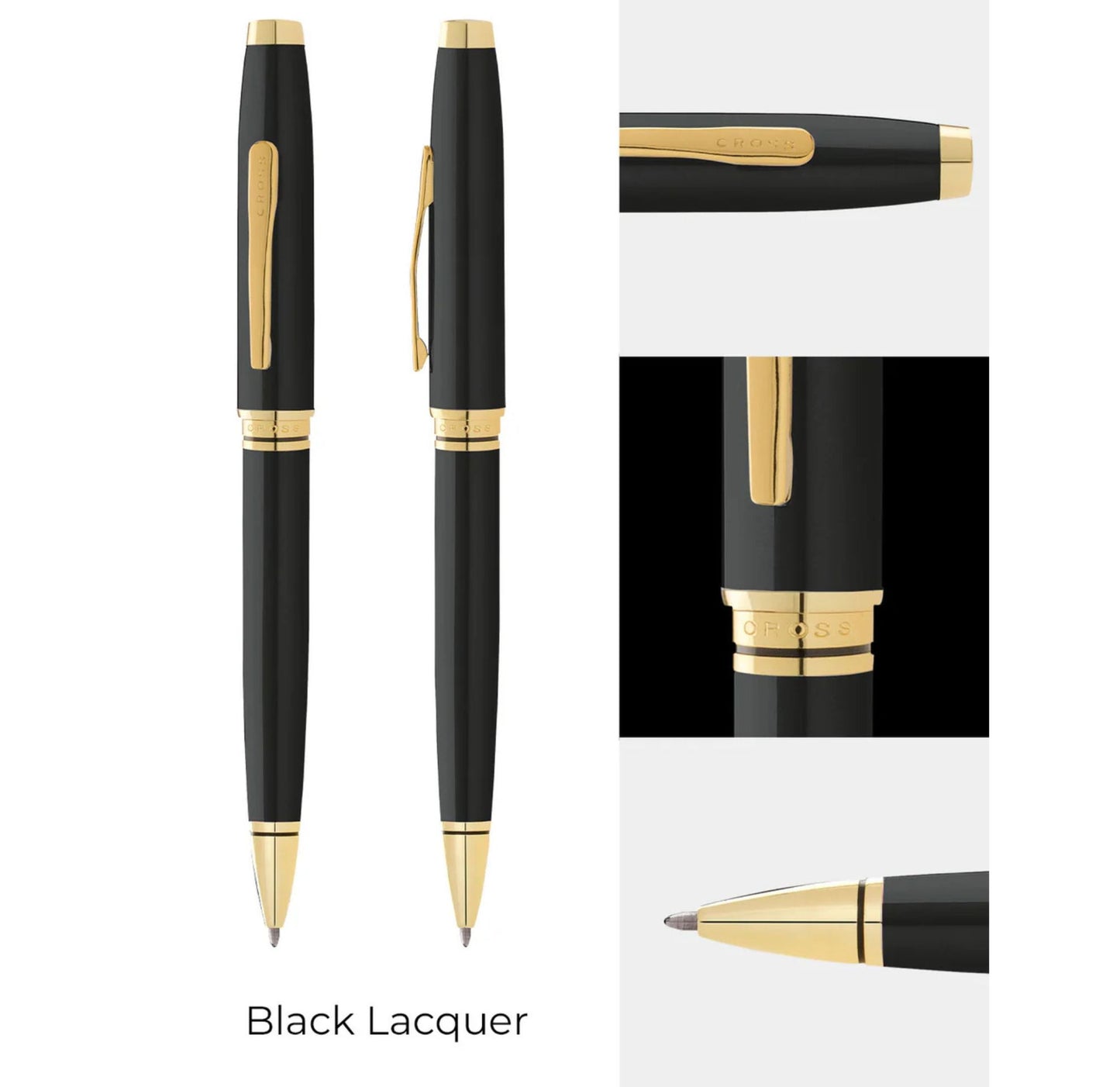 Cross Coventry Black Lacquer with Gold-Tone Ballpoint Pen AT0662-11