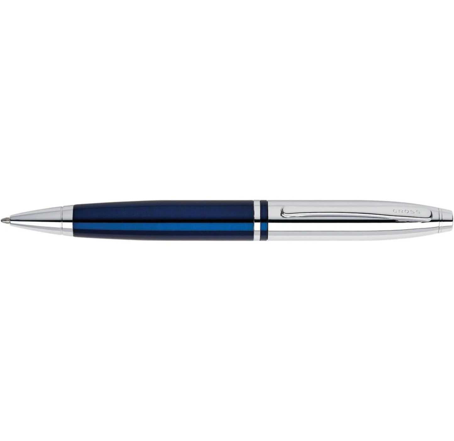 Cross Calais™ Chrome & Blue Lacquer Ballpoint Pen AT0112-3