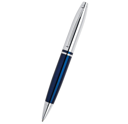 Cross Calais™ Chrome & Blue Lacquer Ballpoint Pen AT0112-3