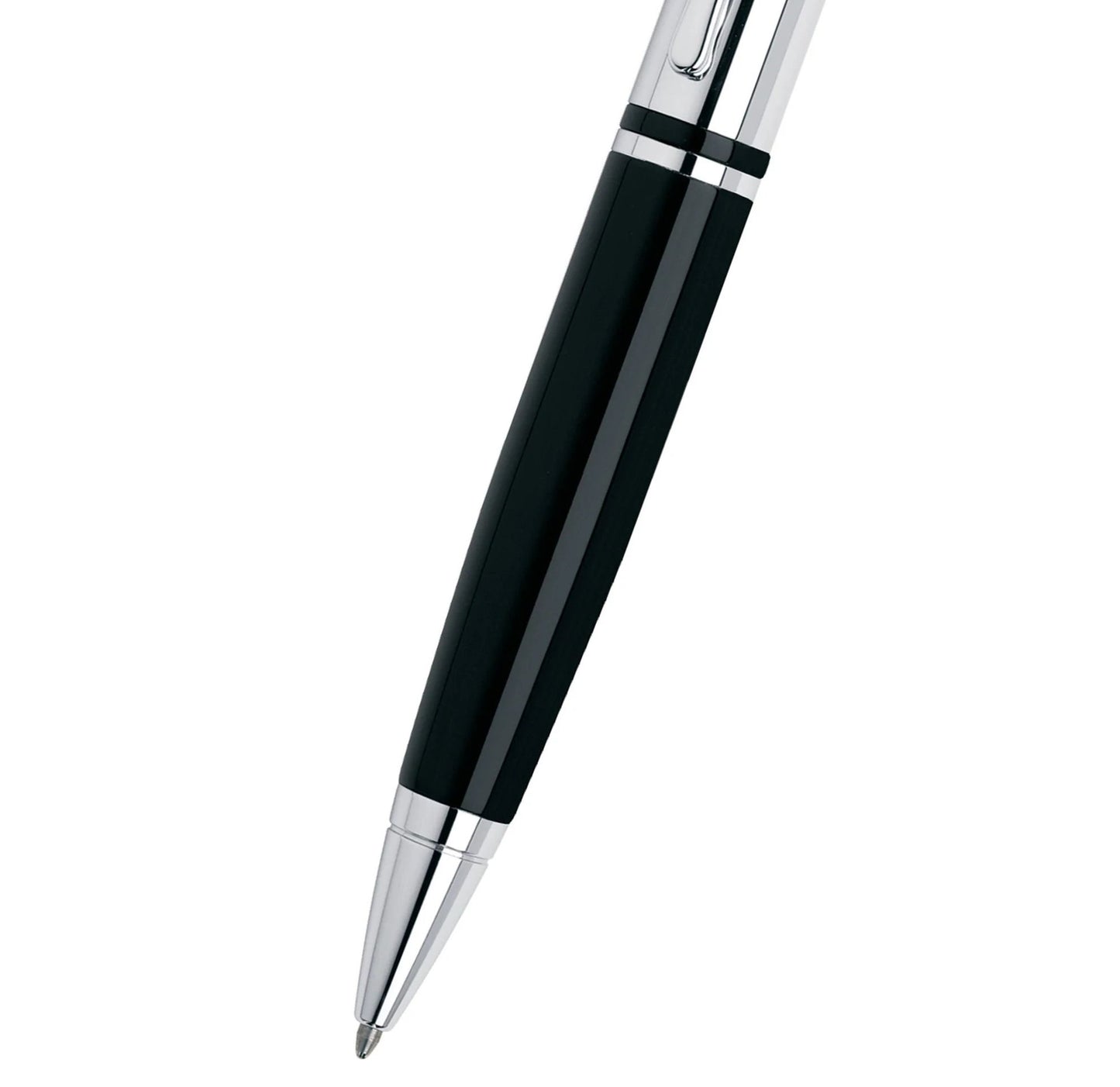 Cross Calais Chrome & Black Lacquer Ballpoint Pen AT0112-2