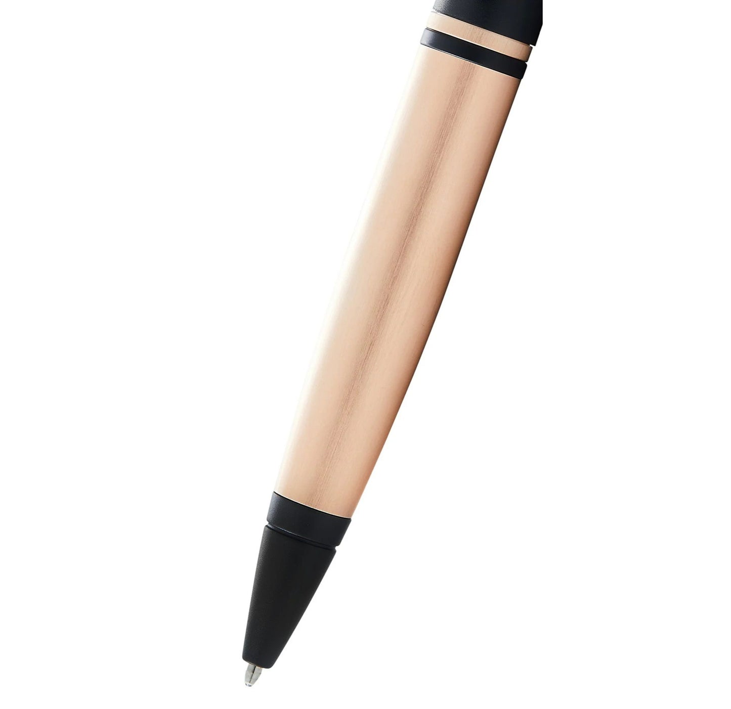 Cross Calais Brushed Rose Gold Plate and Black Lacquer Ballpoint Pen AT0112-27