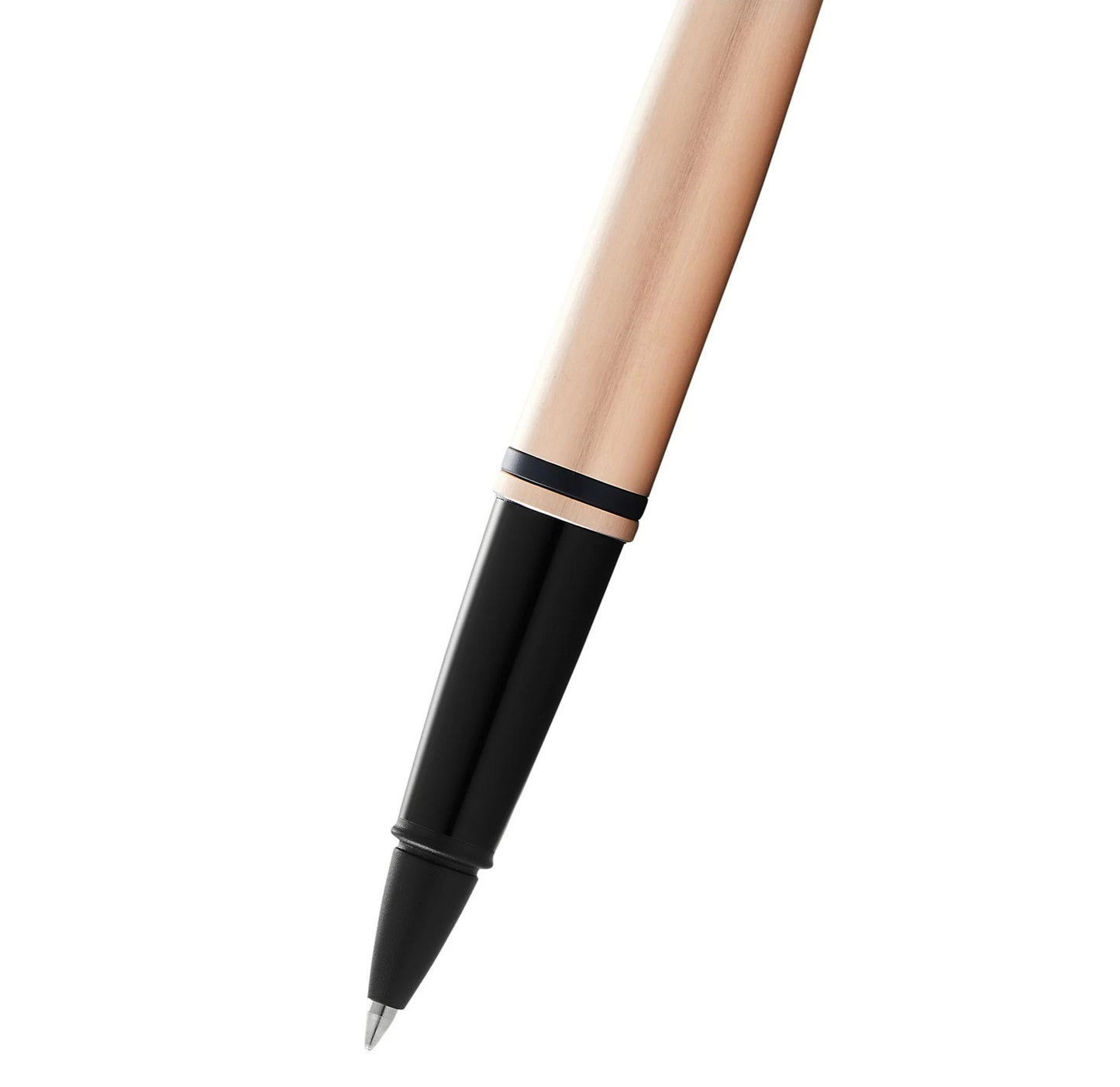 Cross Calais Brushed Rose Gold Plate and Black Lacquer Rollerball Pen AT0115-27