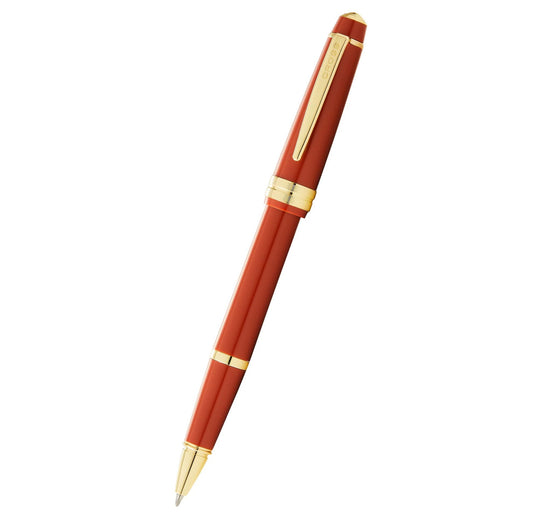 Cross Bailey Light™ Polished Amber Resin and Gold Tone Rollerball Pen AT0745-13