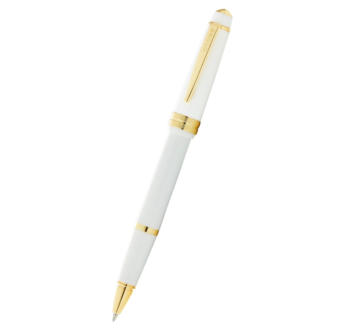 Cross Bailey Light™ Polished White Resin and Gold Tone Rollerball Pen AT0745-10