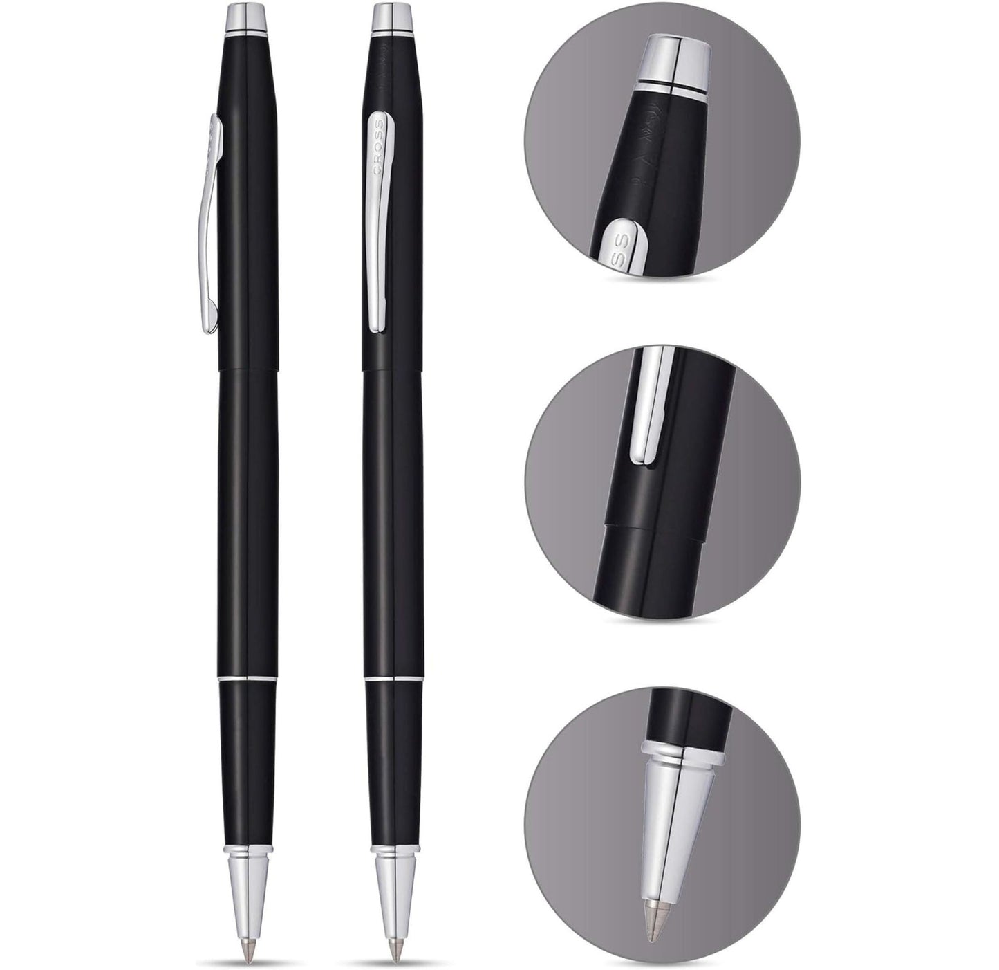 Cross Classic Century Black Lacquer Rollerball Pen AT0085-111