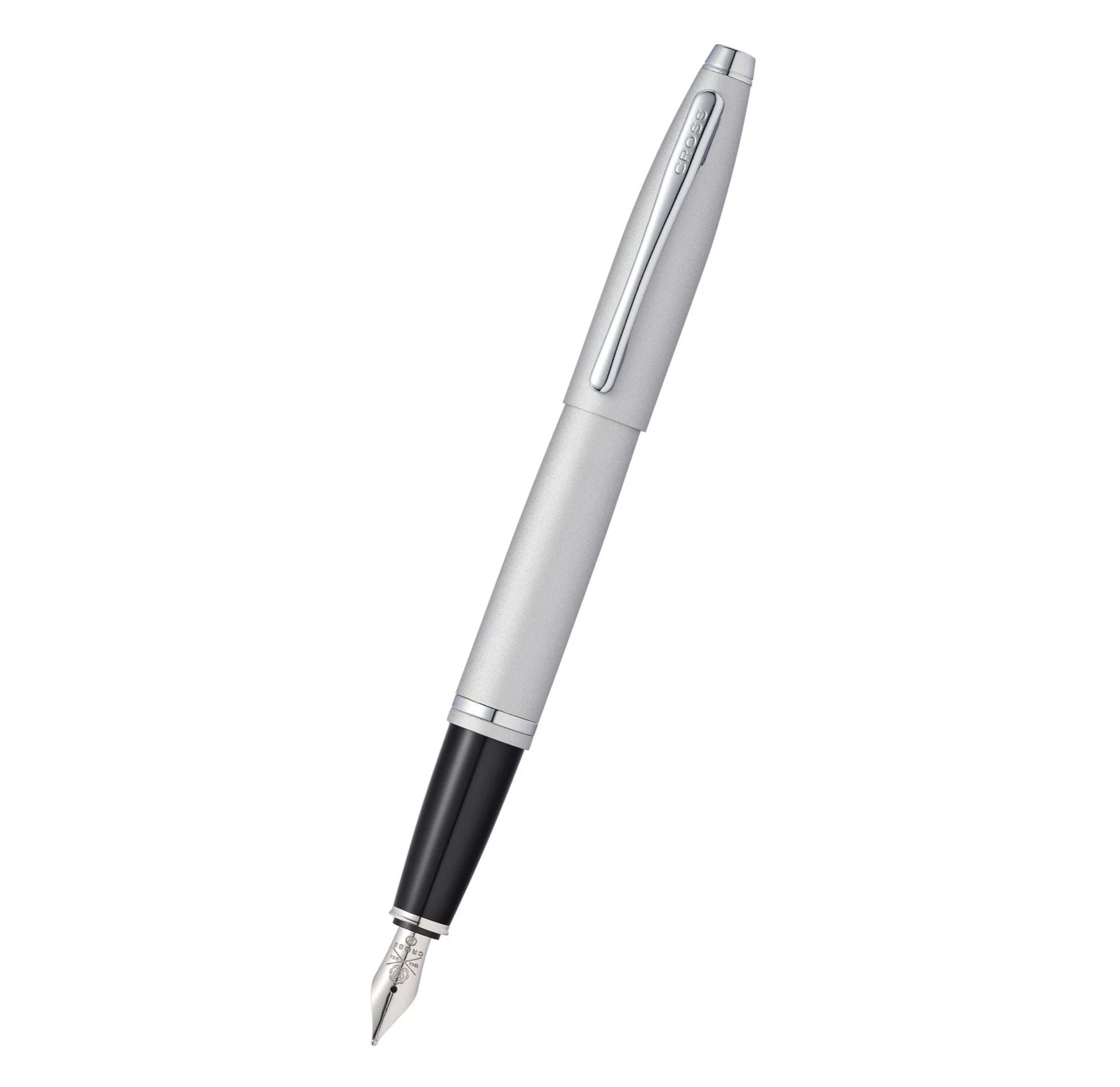 Cross Calais™ Satin Chrome Stainless Steel Medium Nib Fountain Pen AT0116-16MS