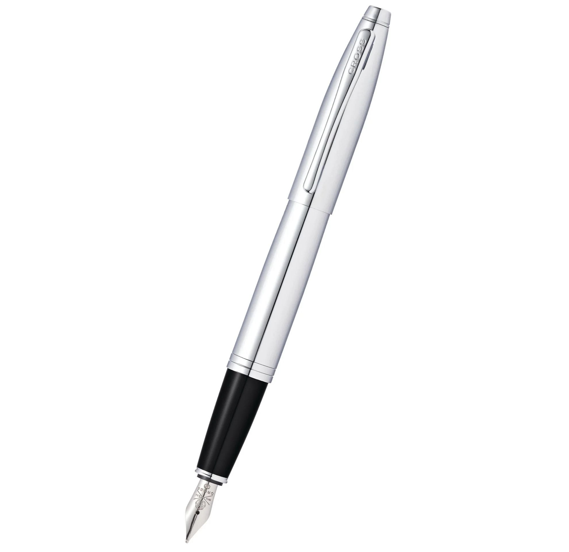 Cross Calais™ Polished Chrome Stainless Steel Medium Nib Fountain Pen AT0116-1MS