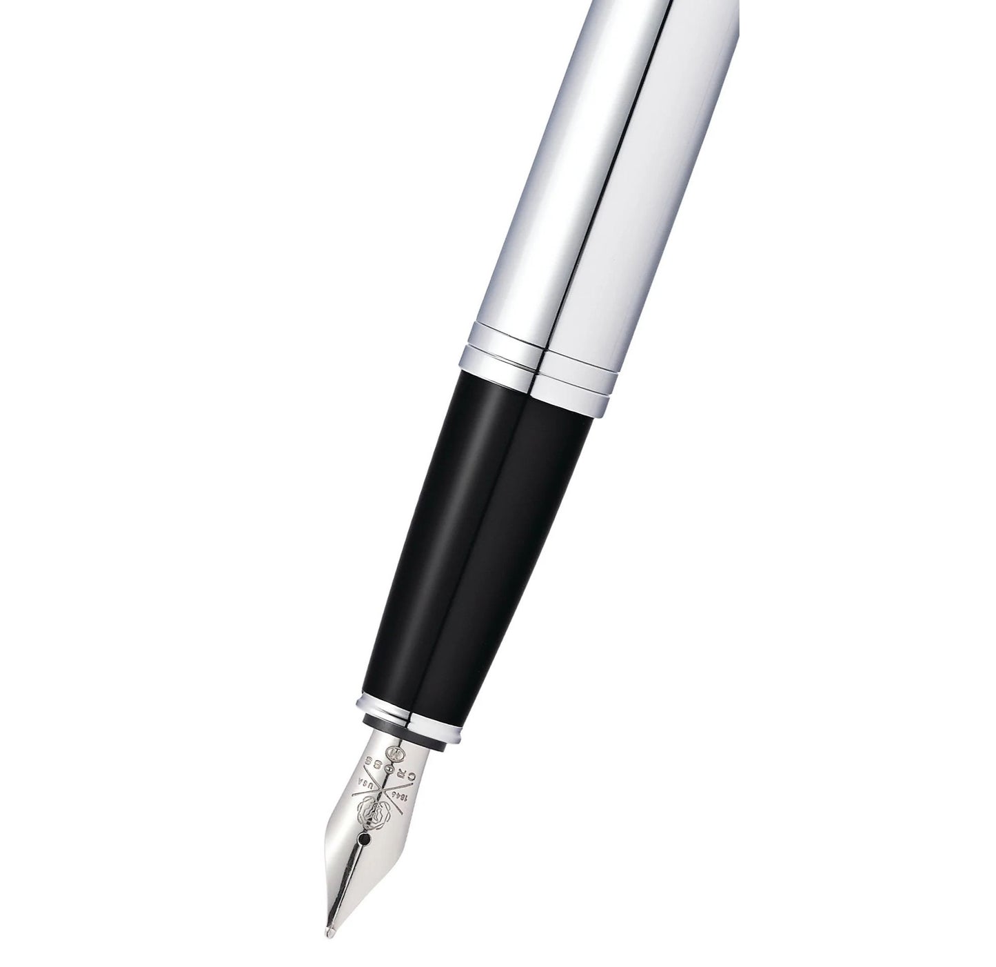 Cross Calais™ Polished Chrome Stainless Steel Medium Nib Fountain Pen AT0116-1MS