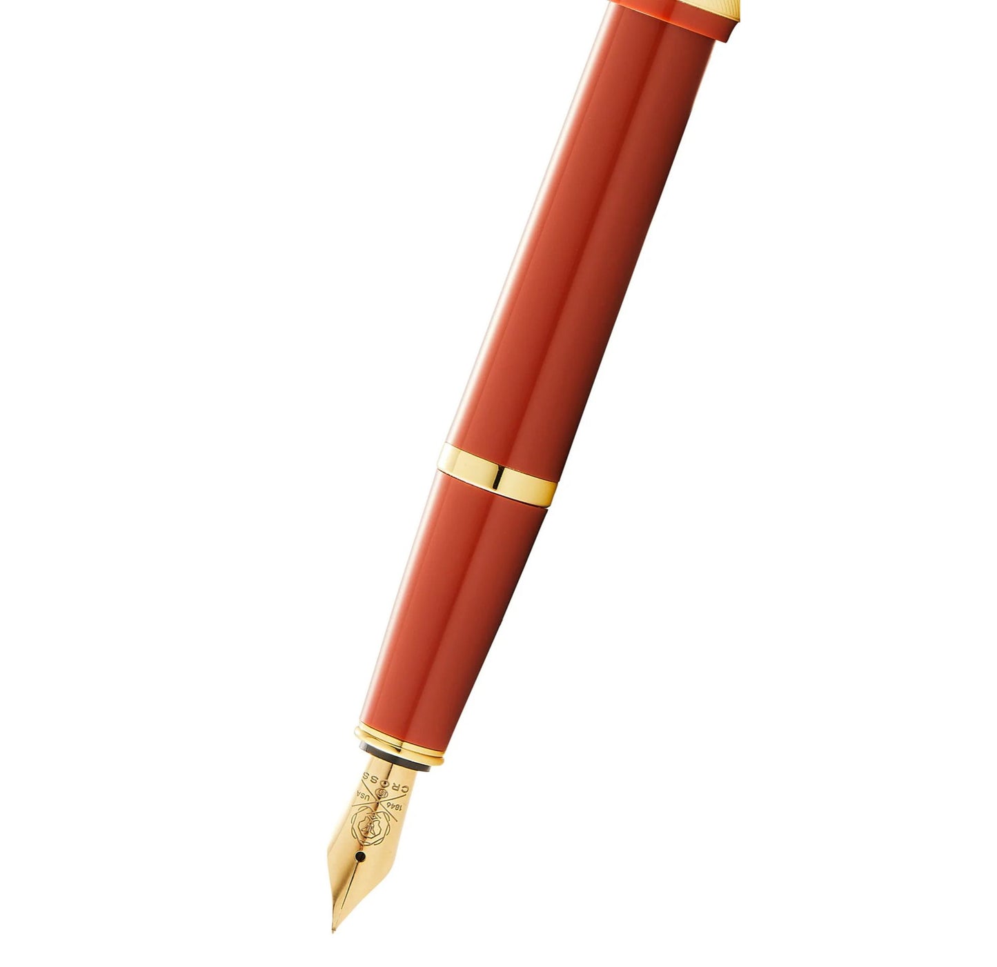 Cross Bailey Light™ Polished Amber Resin and Gold Tone Extra Fine Nib Fountain Pen AT0746-13XF
