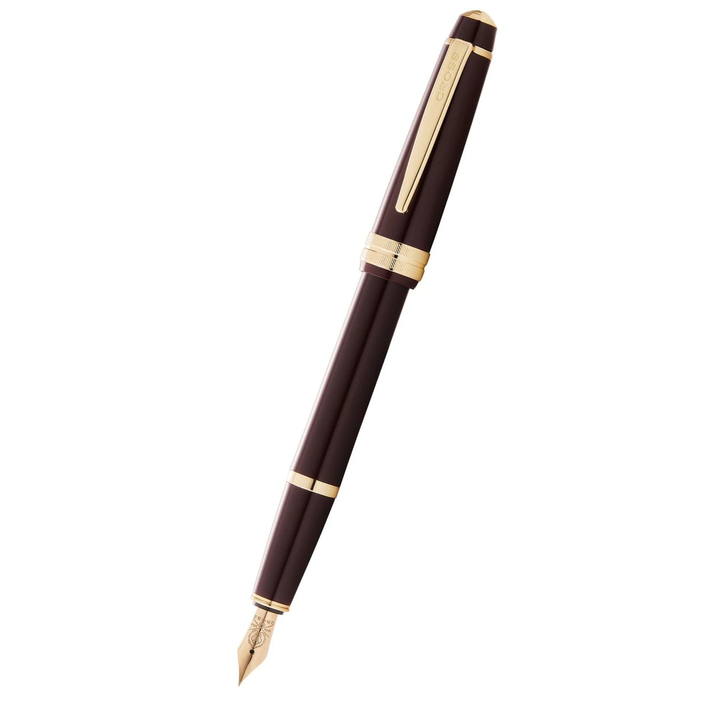 Cross Bailey Light™ Polished Burgundy Resin and Gold Tone Extra-Fine Fountain Pen AT0746-11XF