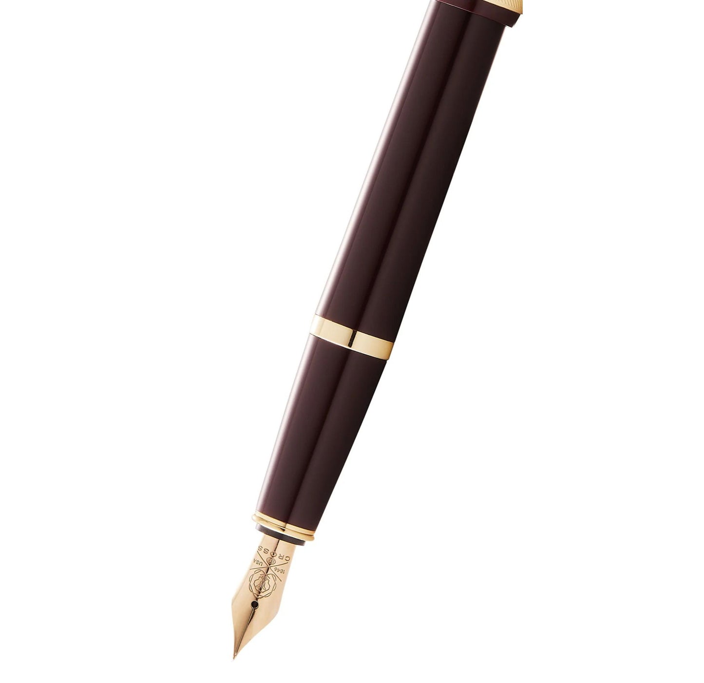 Cross Bailey Light™ Polished Burgundy Resin and Gold Tone Extra-Fine Fountain Pen AT0746-11XF