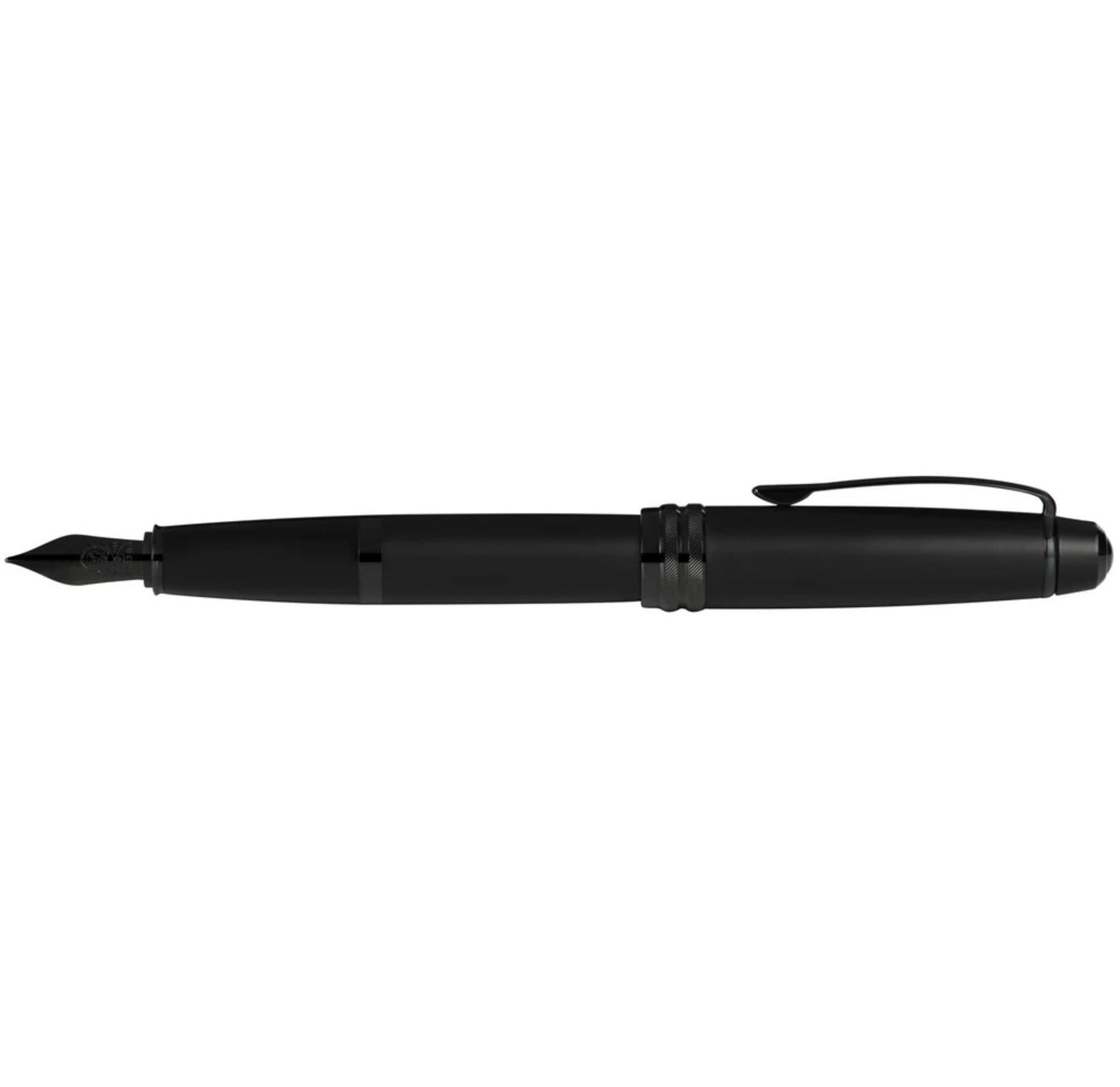 Cross Bailey™ Matte Black Lacquer Stainless Steel Medium Nib Fountain Pen AT0456-19MJ