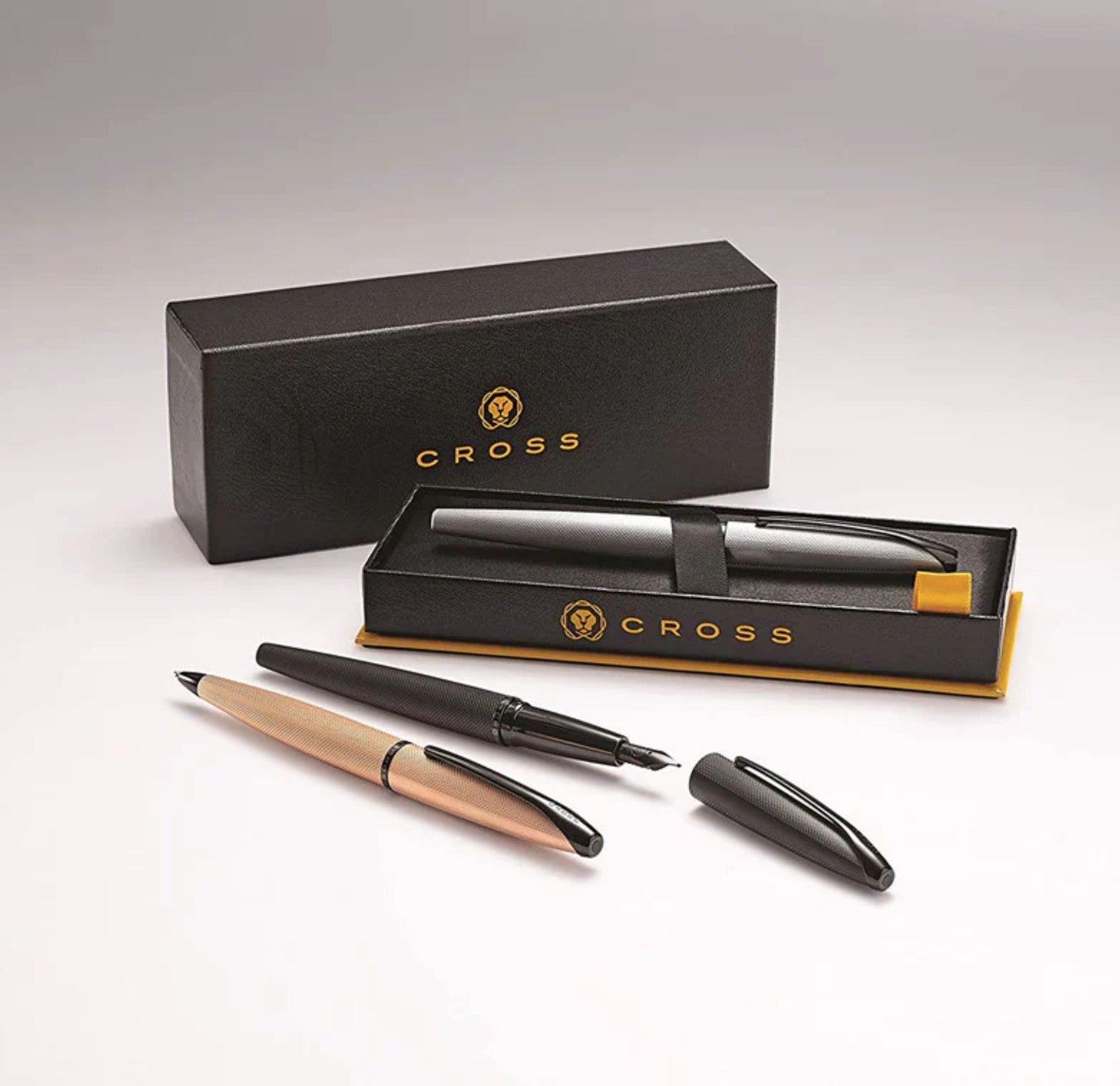 Cross ATX® Brushed Rose Gold Stainless Steel Fine Nib Fountain Pen 886-42FF