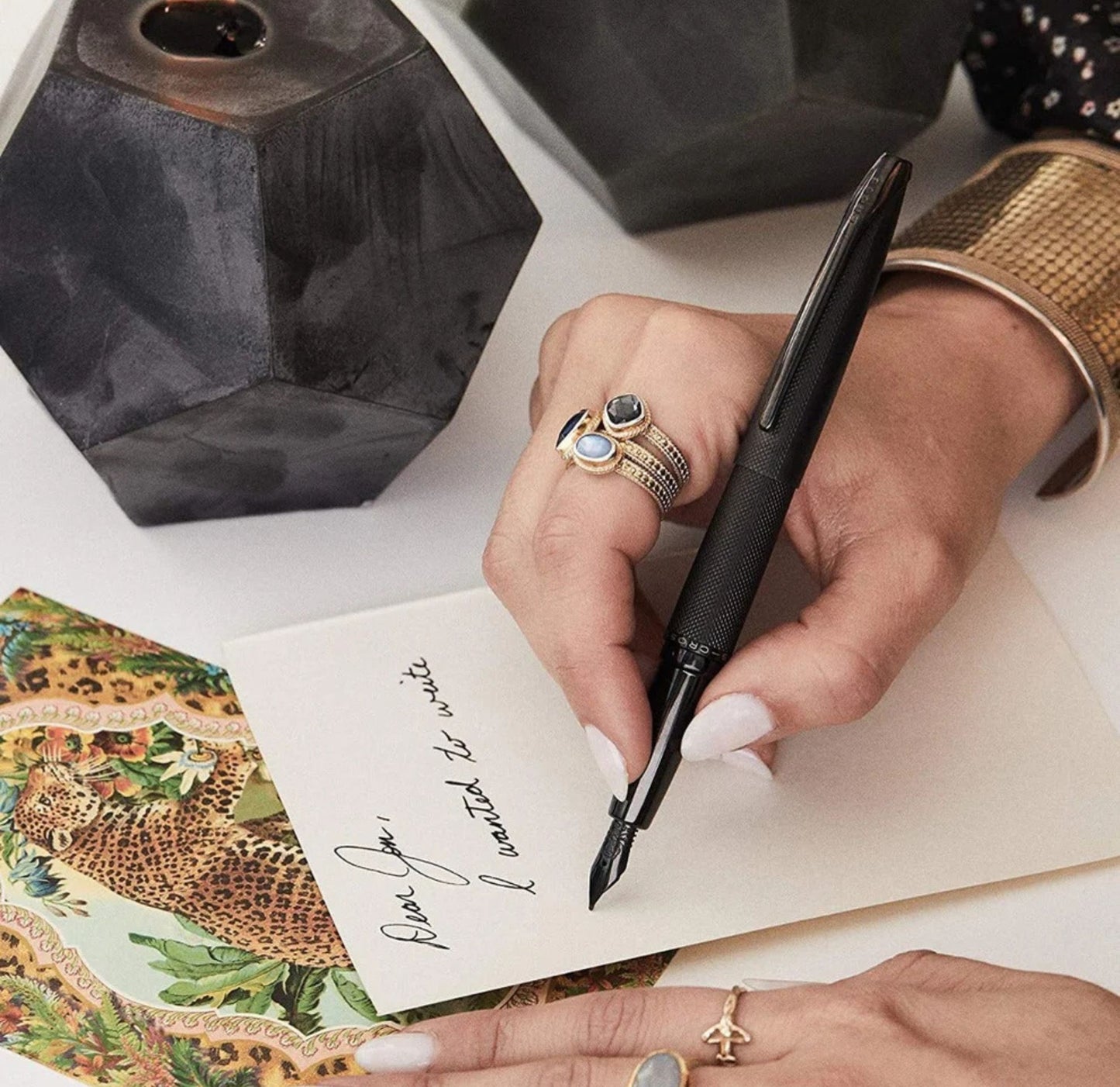 Cross ATX® Brushed Black Stainless Steel Fine Nib Fountain Pen 886-41FJ