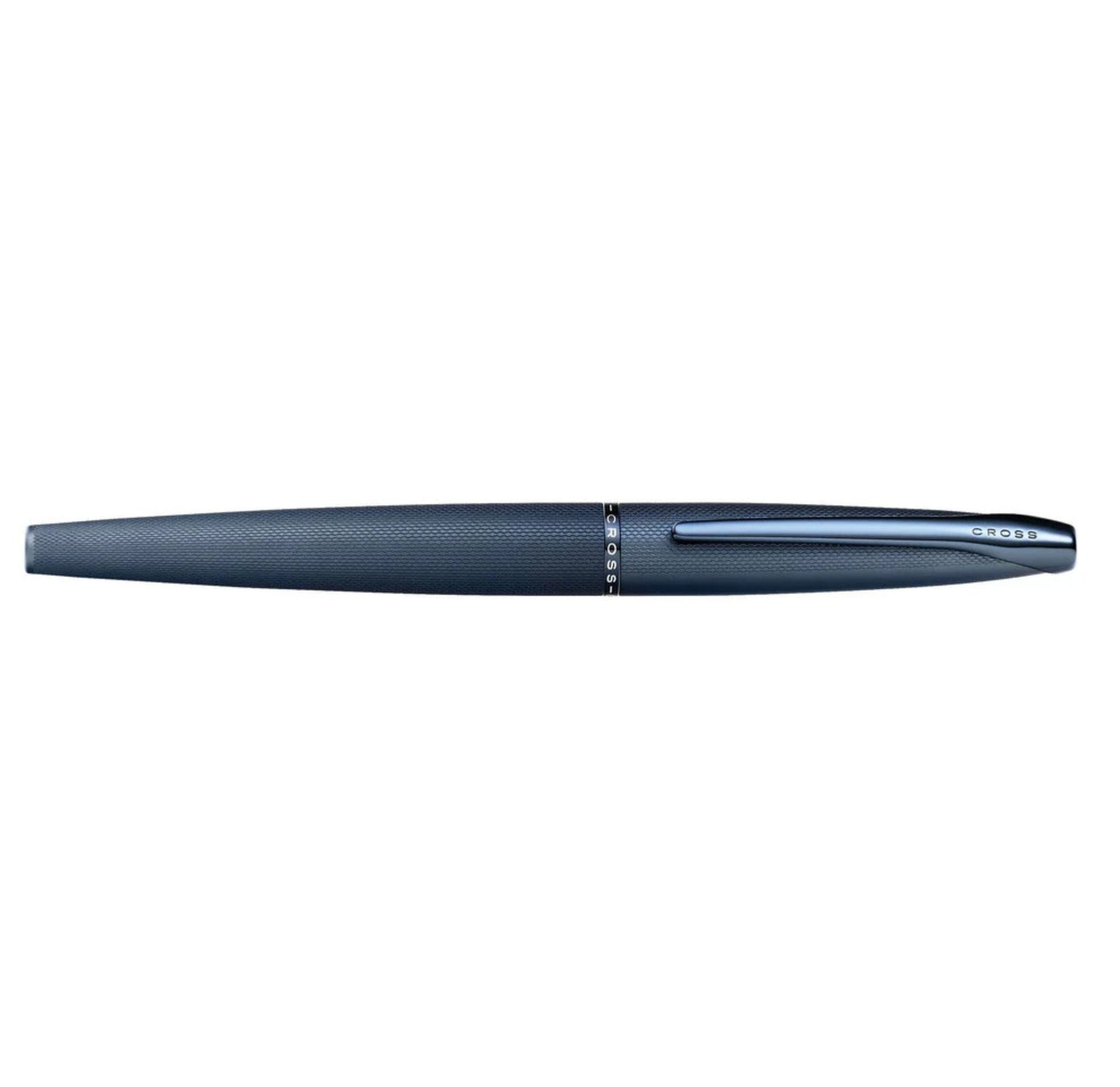 Cross ATX® Sandblasted Dark Blue Stainless Steel Fine Nib Fountain Pen 886-45FJ