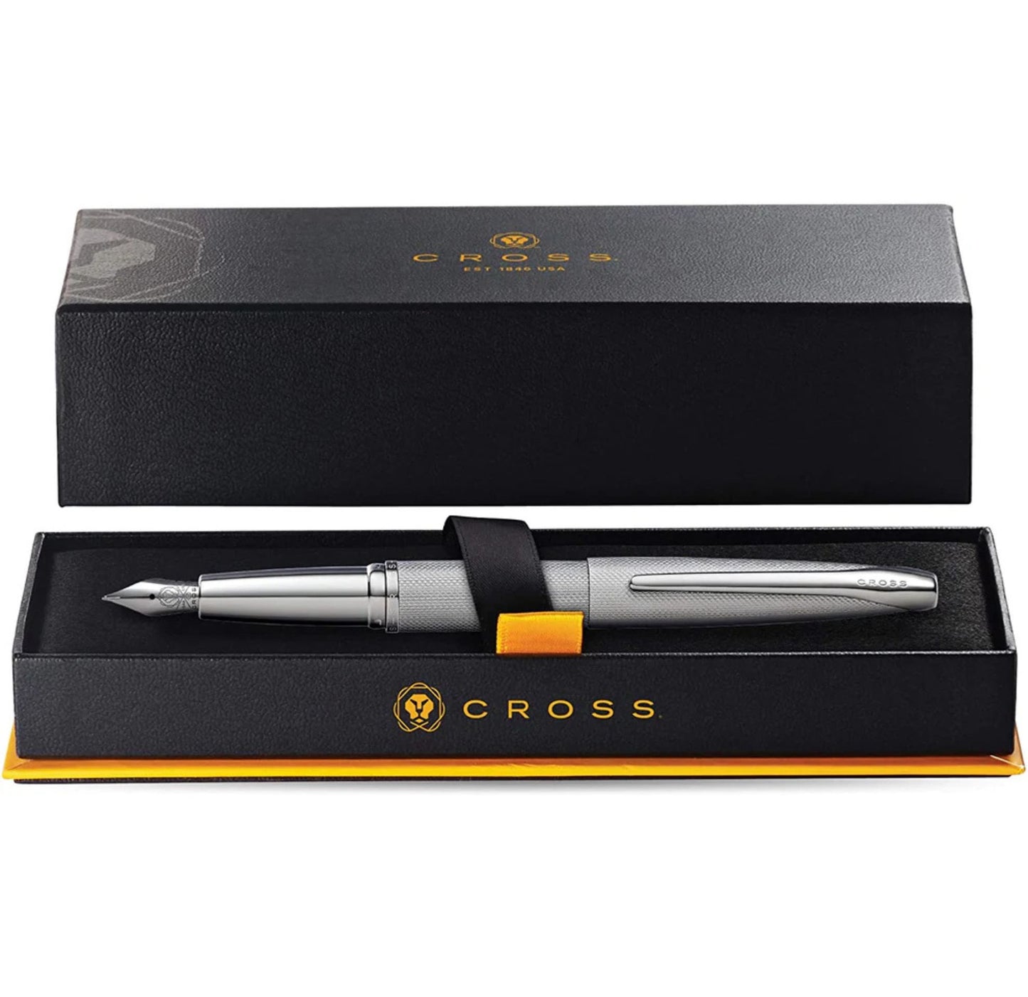 Cross ATX® Sandblasted Titanium Gray Stainless Steel Fine Nib Fountain Pen 886-46FJ