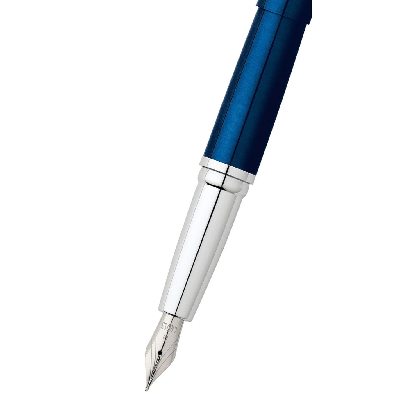 Cross ATX® Translucent Blue Lacquer Stainless Steel Fine Nib Fountain Pen 886-37FS