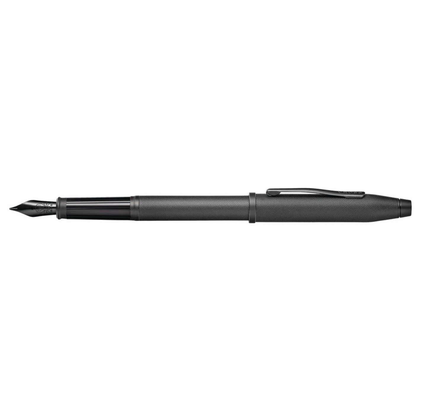 Cross Century II Black PVD MicroKnurl Fine Nib Fountain Pen AT0086-132FJ