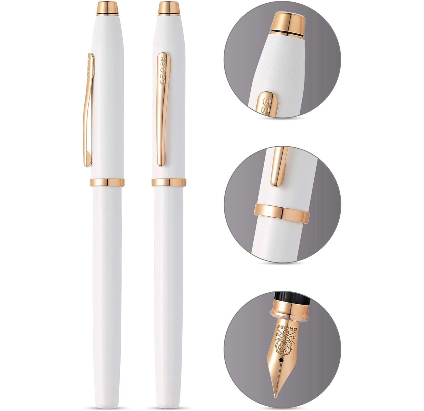 Cross Century® II Pearlescent White Lacquer Fine Nib Fountain Pen AT0086-113FF