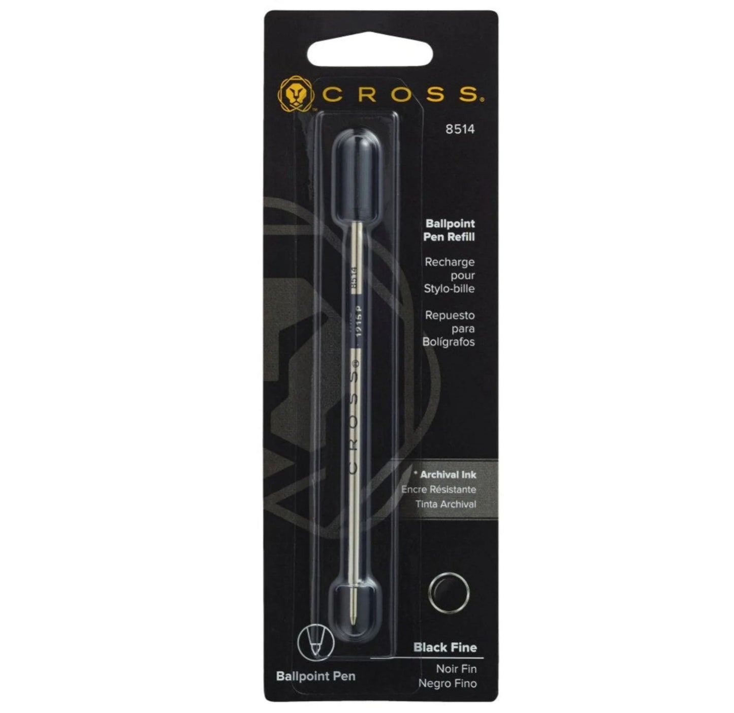 Cross Ballpoint Pen Refill - Black - Fine - Single Pack 8514
