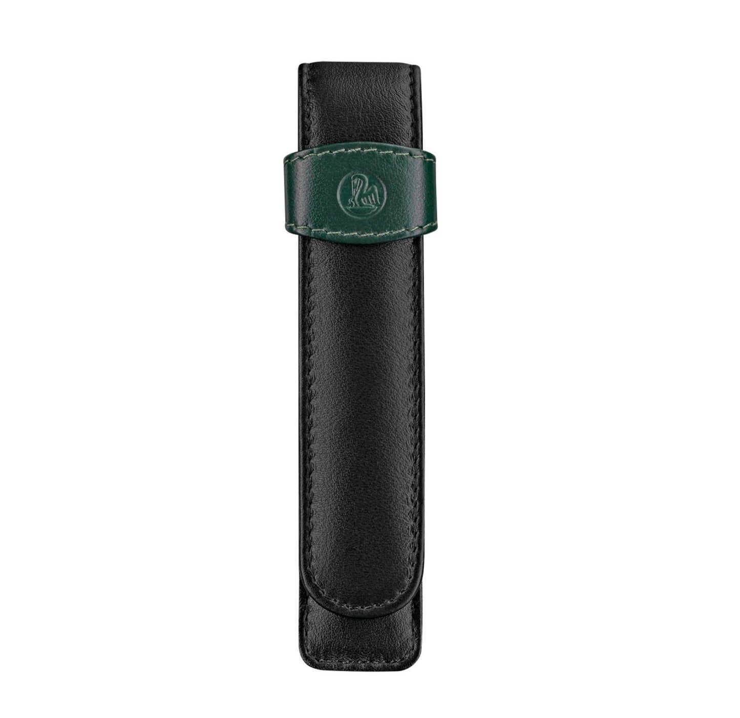 Pelikan Pen case made of leather TG12 for one writing instrument Black-Green 923524