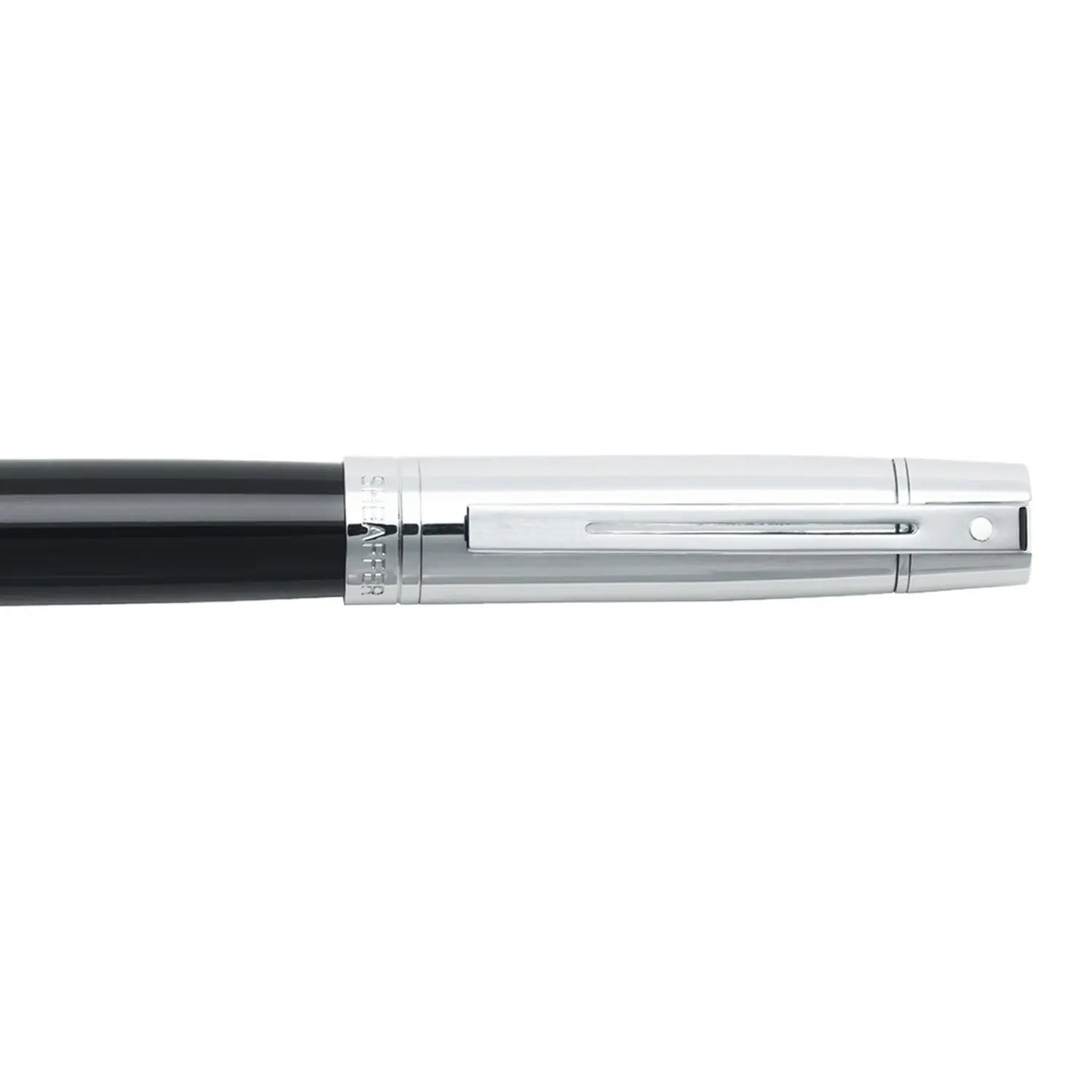 Sheaffer 300 E9314 Glossy Black Chrome Cap with Chrome- Trims Finefp E0931443