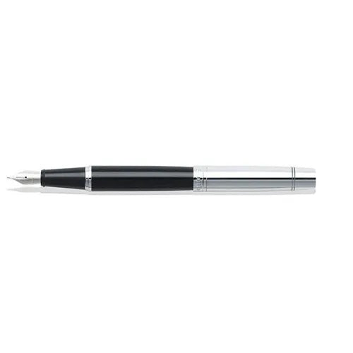 Sheaffer 300 E9314 Glossy Black Chrome Cap with Chrome- Trims Finefp E0931443