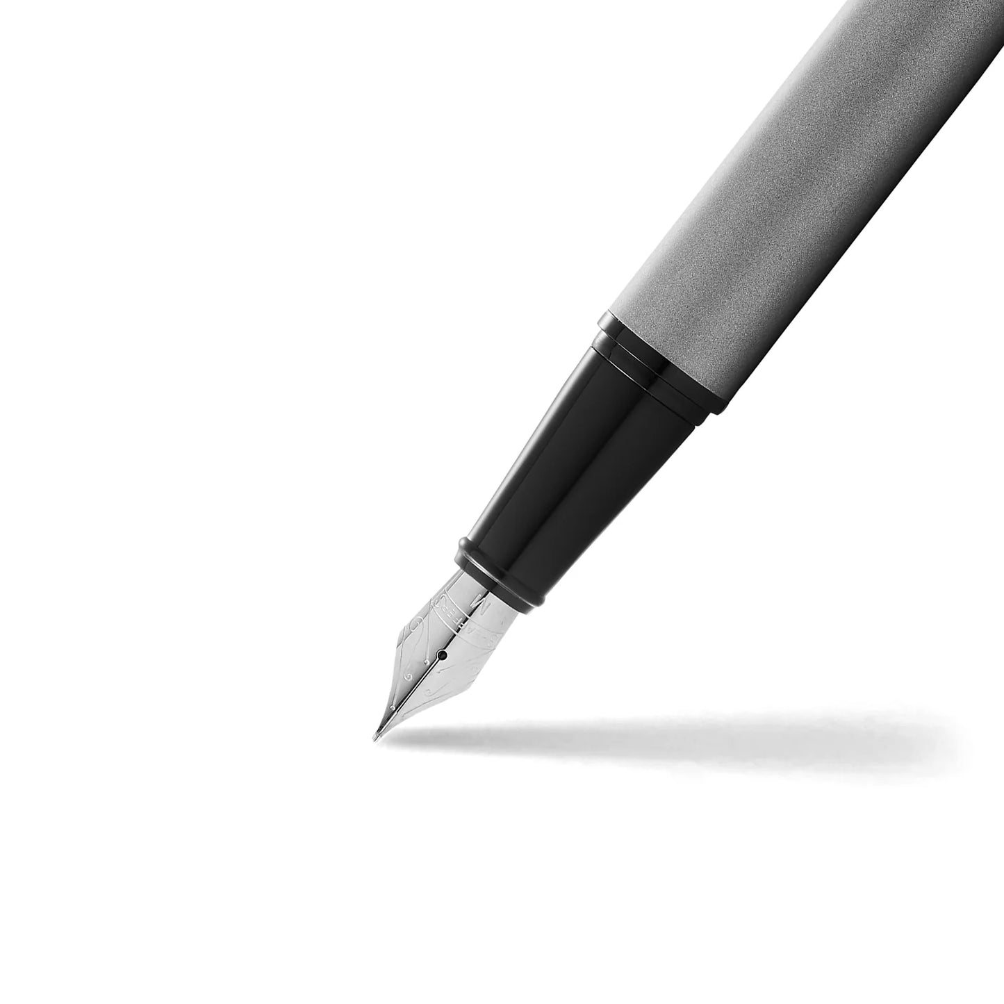 Sheaffer 300 Matte Gray Medium Nib Fountain Pen With Black Trims E0934553